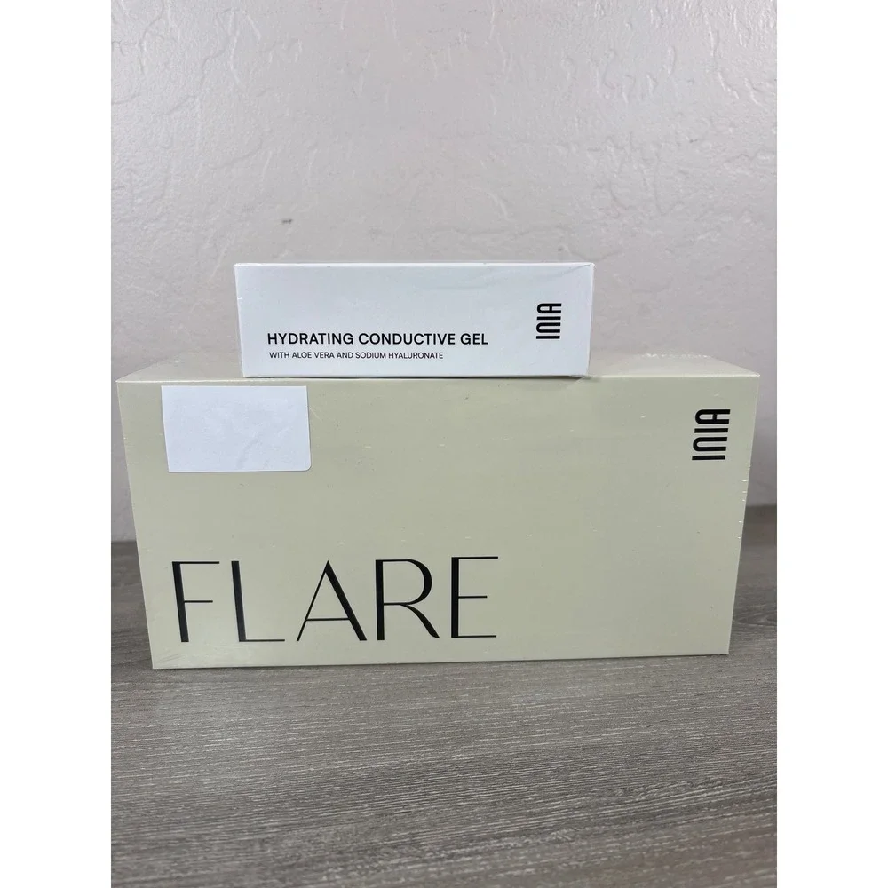 Inia Flare Skin Rejuvenation Beauty Device With Hydrating Conductive Gel NEW